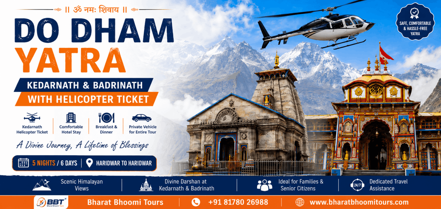 Do Dham Yatra Package with Kedarnath Helicopter Ticket